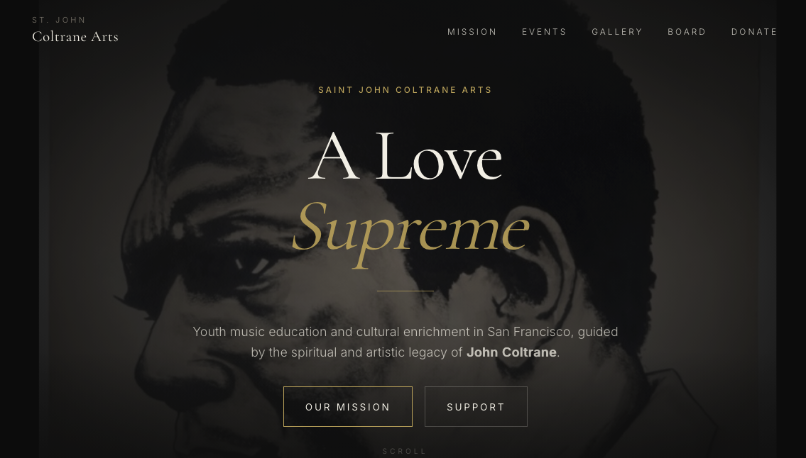 Saint John Coltrane Arts Foundation screenshot